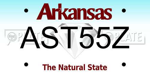 AST55Z Arkansas License Plate