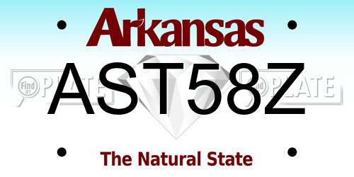 AST58Z Arkansas License Plate