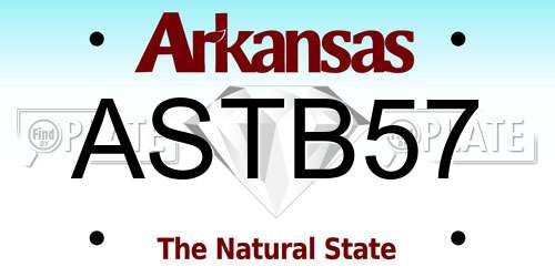 ASTB57 Arkansas License Plate