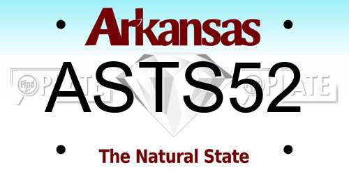 ASTS52 Arkansas License Plate