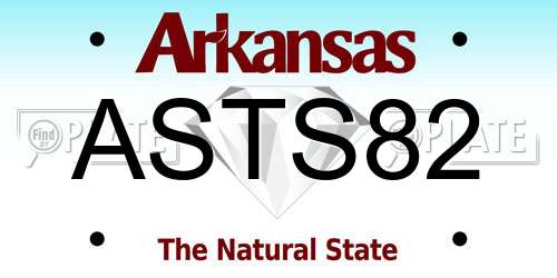 ASTS82 Arkansas License Plate