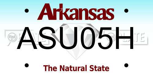 ASU05H Arkansas License Plate
