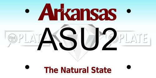ASU2 Arkansas License Plate
