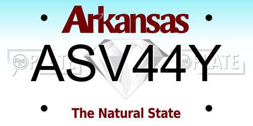 ASV44Y Arkansas License Plate