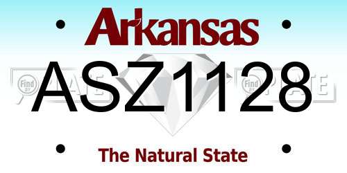 ASZ1128 Arkansas License Plate