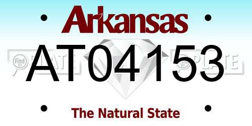 AT04153 Arkansas License Plate