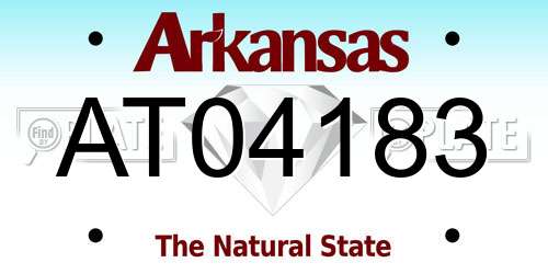 AT04183 Arkansas License Plate