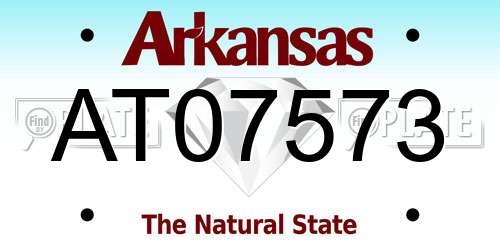 AT07573 Arkansas License Plate