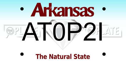 AT0P2I Arkansas License Plate