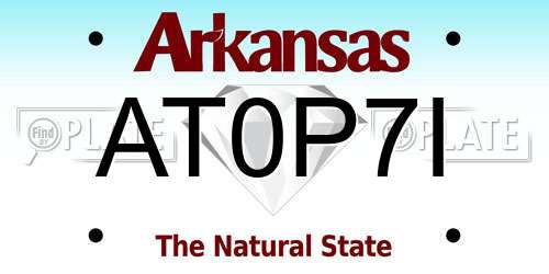 AT0P7I Arkansas License Plate