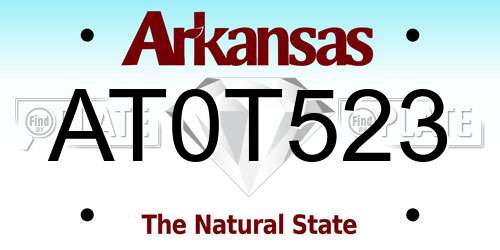 AT0T523 Arkansas License Plate