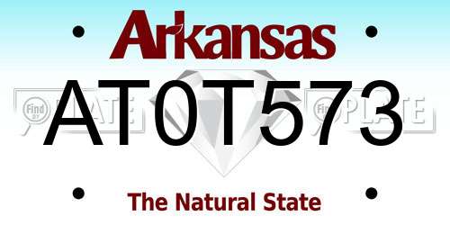 AT0T573 Arkansas License Plate