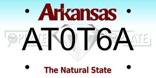 AT0T6A Arkansas License Plate