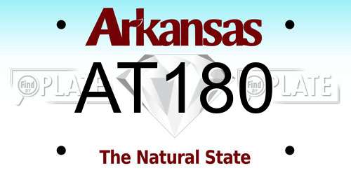 AT180 Arkansas License Plate