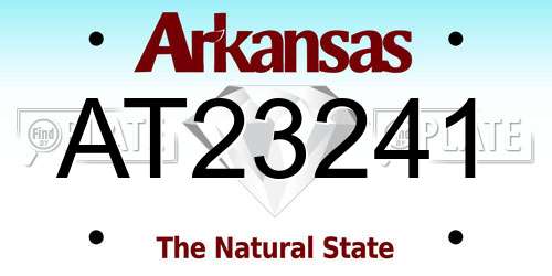 AT23241 Arkansas License Plate