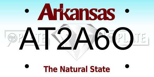 AT2A6O Arkansas License Plate