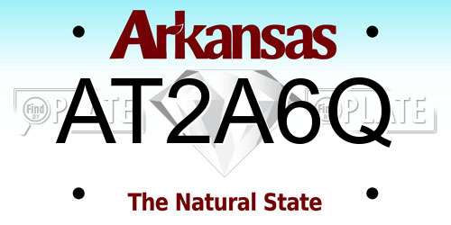 AT2A6Q Arkansas License Plate