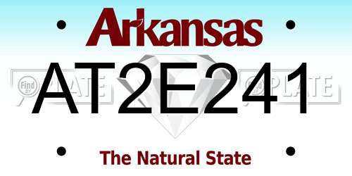 AT2E241 Arkansas License Plate