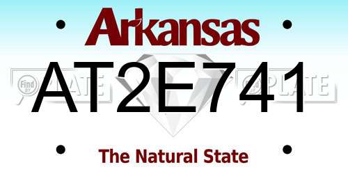 AT2E741 Arkansas License Plate