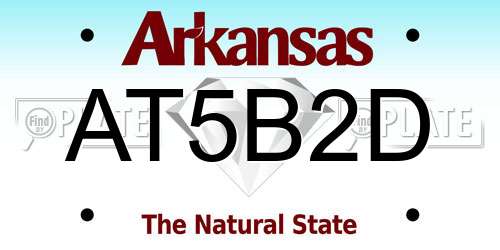 AT5B2D Arkansas License Plate