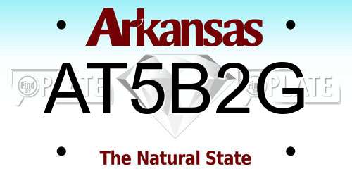 AT5B2G Arkansas License Plate