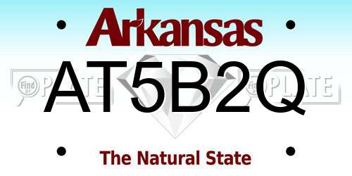 AT5B2Q Arkansas License Plate