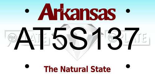 AT5S137 Arkansas License Plate