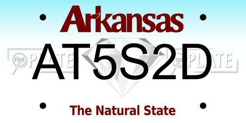 AT5S2D Arkansas License Plate