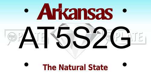 AT5S2G Arkansas License Plate