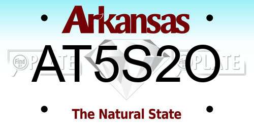 AT5S2O Arkansas License Plate