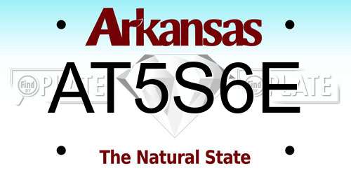 AT5S6E Arkansas License Plate