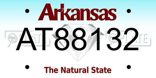 AT88132 Arkansas License Plate