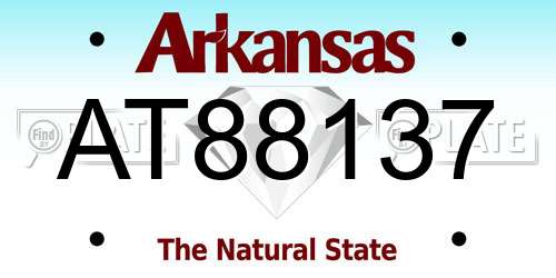 AT88137 Arkansas License Plate