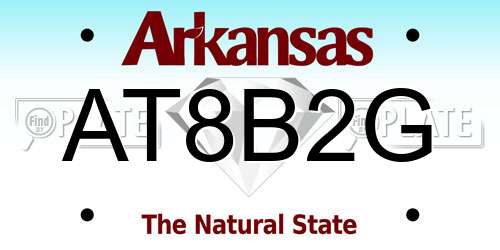 AT8B2G Arkansas License Plate