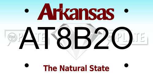 AT8B2O Arkansas License Plate