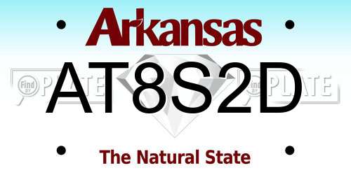 AT8S2D Arkansas License Plate