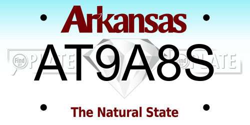 AT9A8S Arkansas License Plate