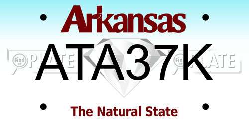 ATA37K Arkansas License Plate