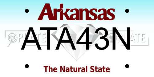 ATA43N Arkansas License Plate