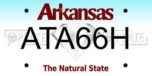 ATA66H Arkansas License Plate