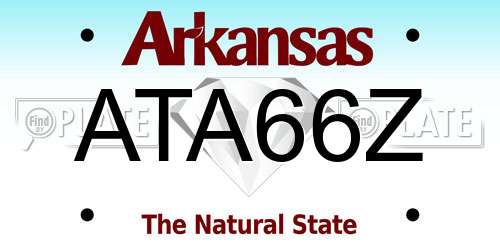 ATA66Z Arkansas License Plate