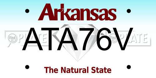 ATA76V Arkansas License Plate