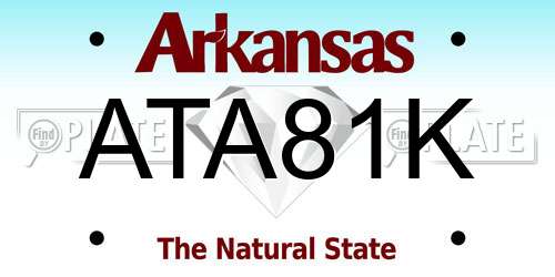 ATA81K Arkansas License Plate