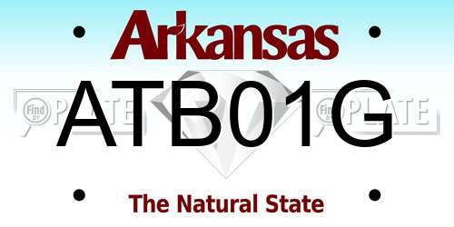ATB01G Arkansas License Plate