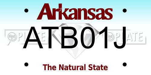 ATB01J Arkansas License Plate