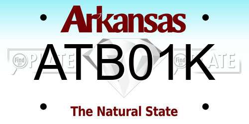 ATB01K Arkansas License Plate