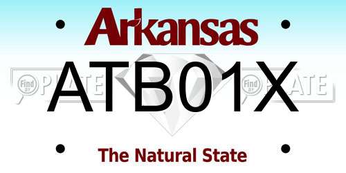 ATB01X Arkansas License Plate