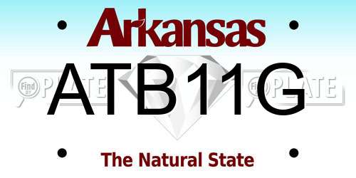 ATB11G Arkansas License Plate