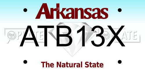 ATB13X Arkansas License Plate