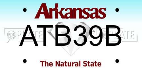 ATB39B Arkansas License Plate